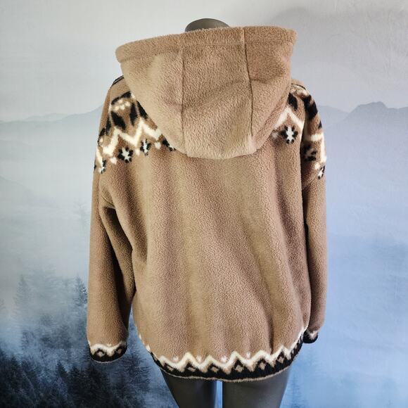 O'neill Lynwood Super Fleece Light Brown Full Zip Hoodie | Women's XS - Picture 12 of 16